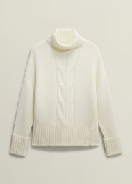 Ember Cable Sweater With Alpaca, Warm Ivory, hi-res