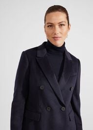 Skye Coat With Wool, Navy, hi-res