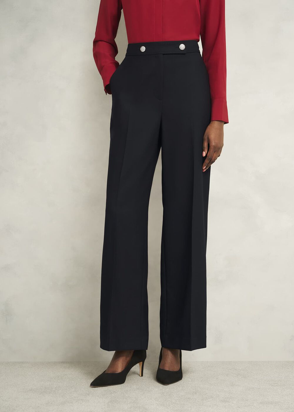 Heidi Wool Blend Pants, Black, hi-res