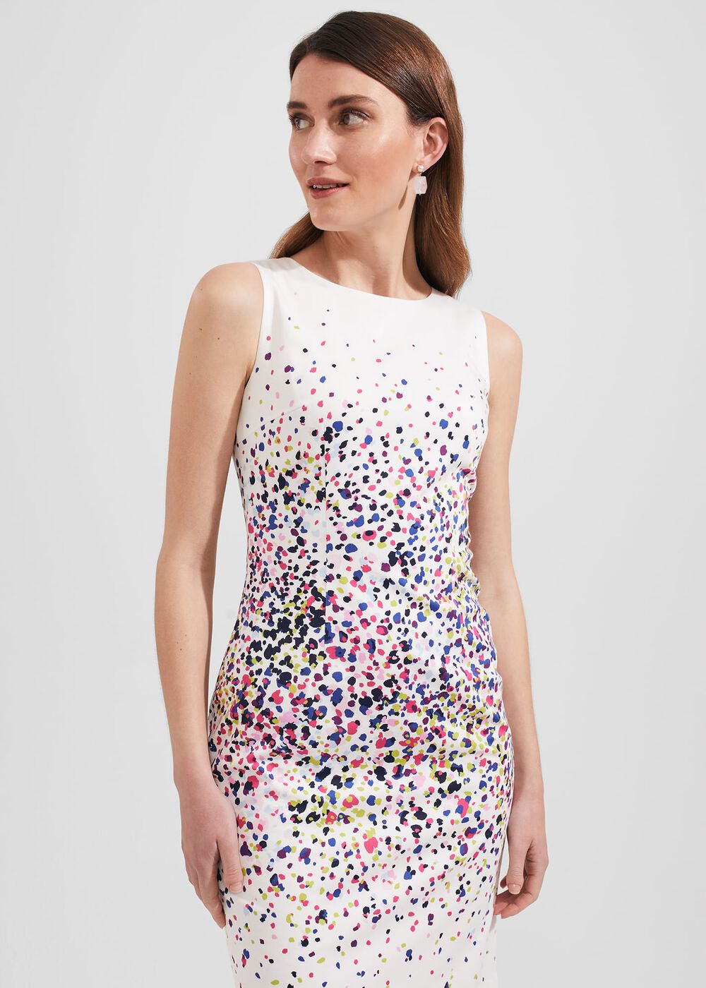 Petite Fiona Dress, Ivory Multi, hi-res