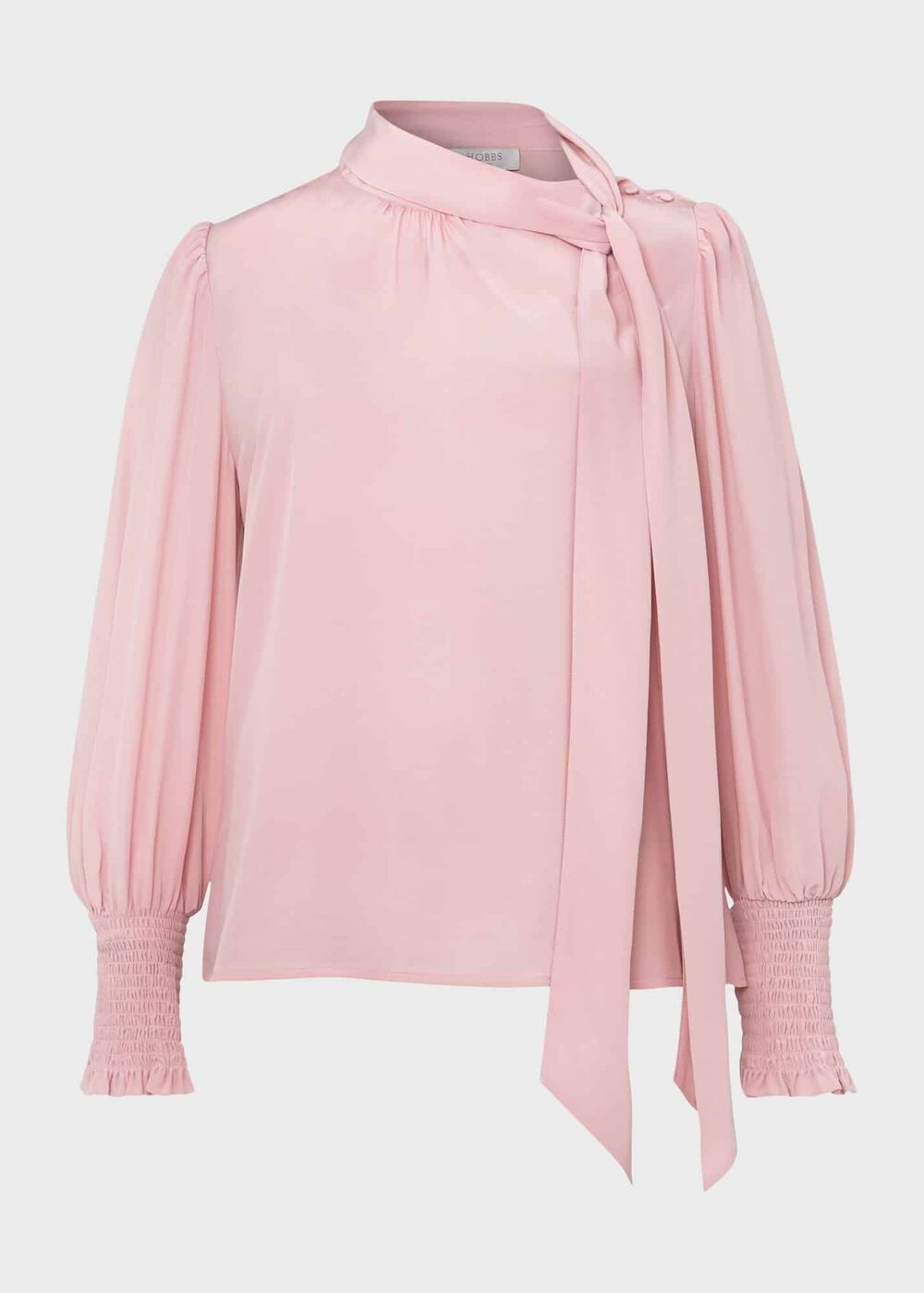 Thea Silk Blouse, Ballerina Pink, hi-res