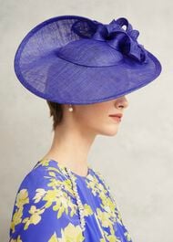 Elaina Fascinator, Allium Blue, hi-res