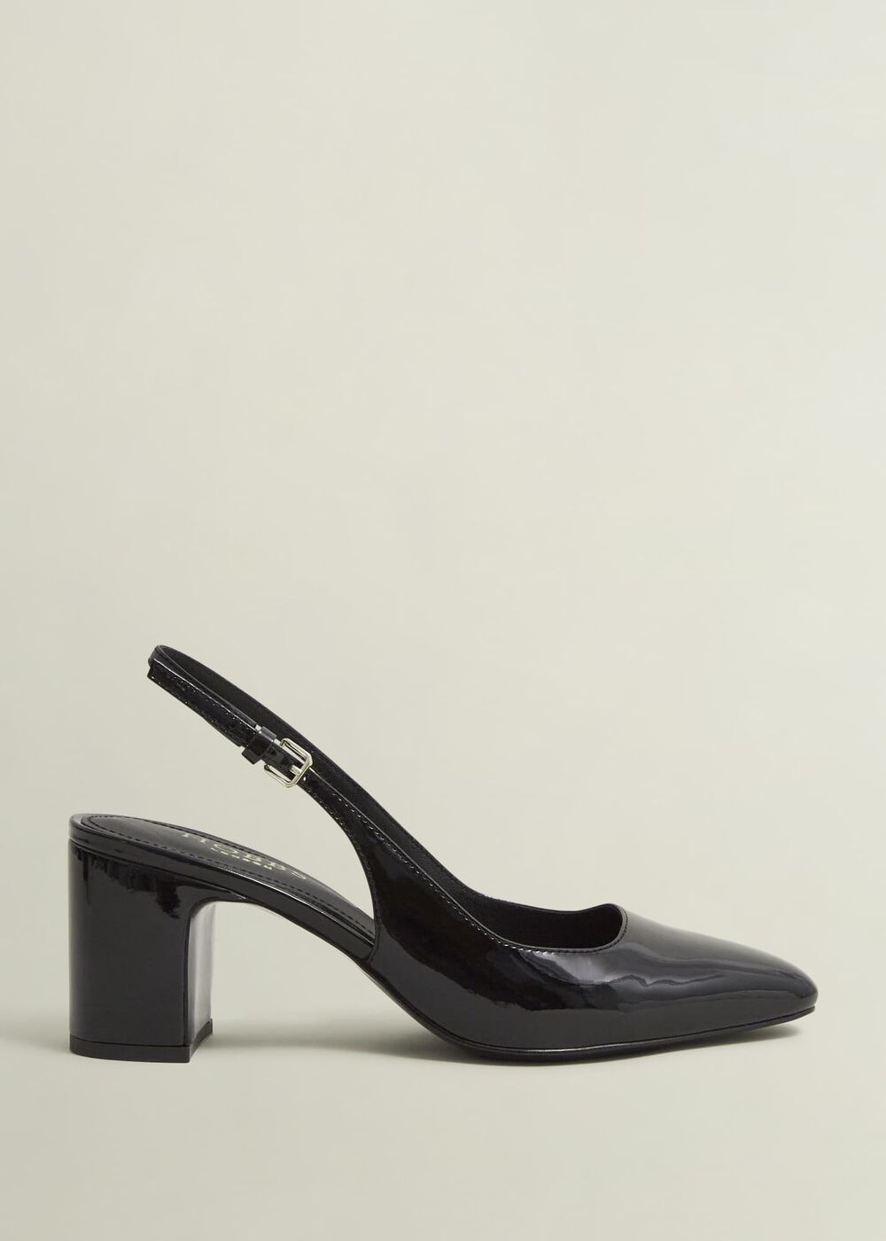 Lily Leather Slingbacks, Black, hi-res
