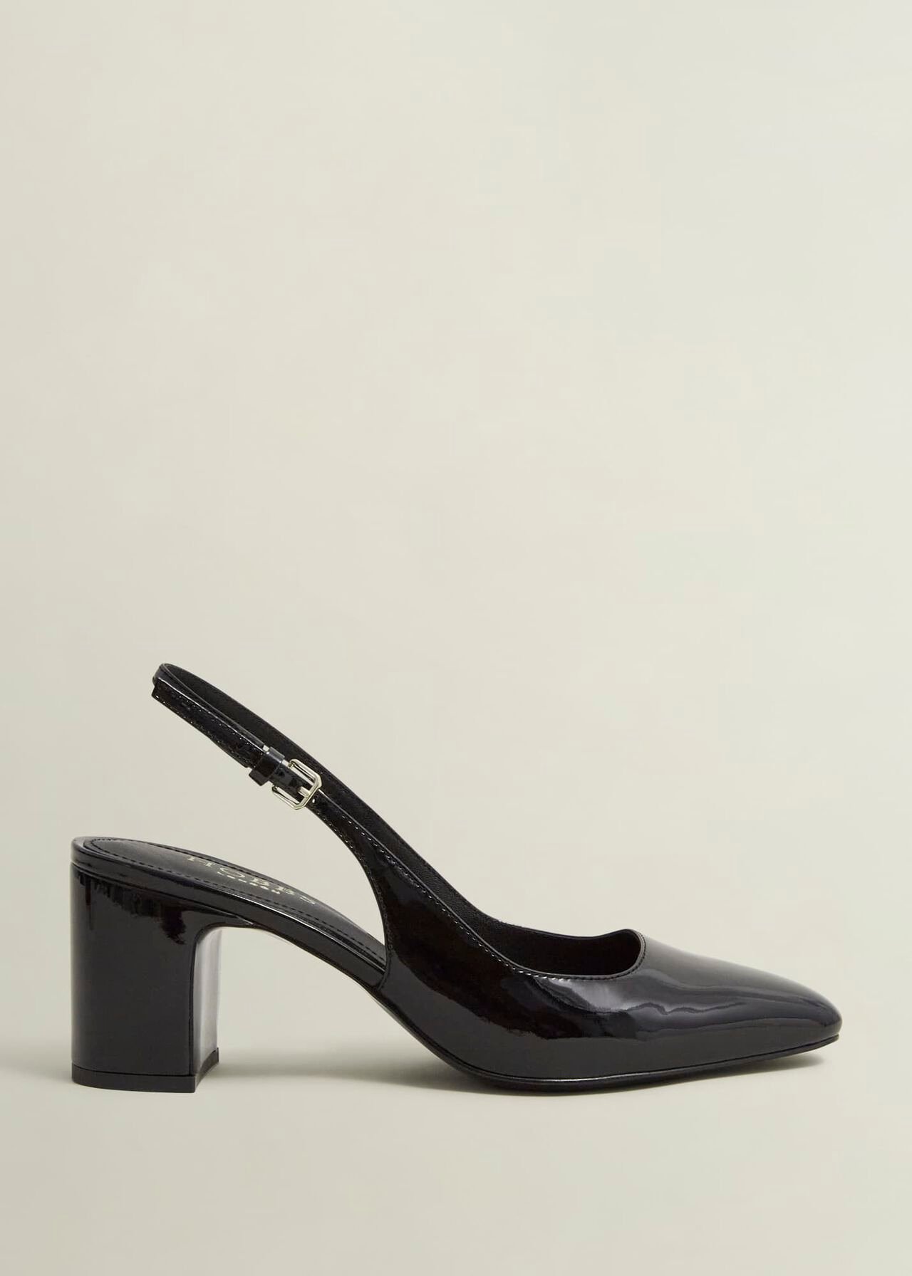 Lily Leather Slingbacks, Black, hi-res