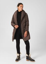 Indira Water Resistant Puffer Jacket, Mink, hi-res
