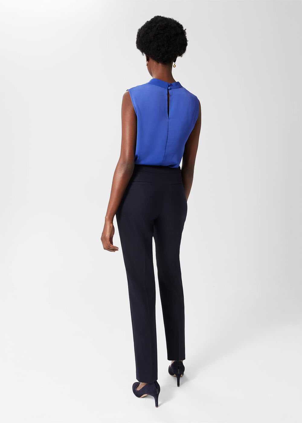 Gael Wool Blend Pants, Navy, hi-res