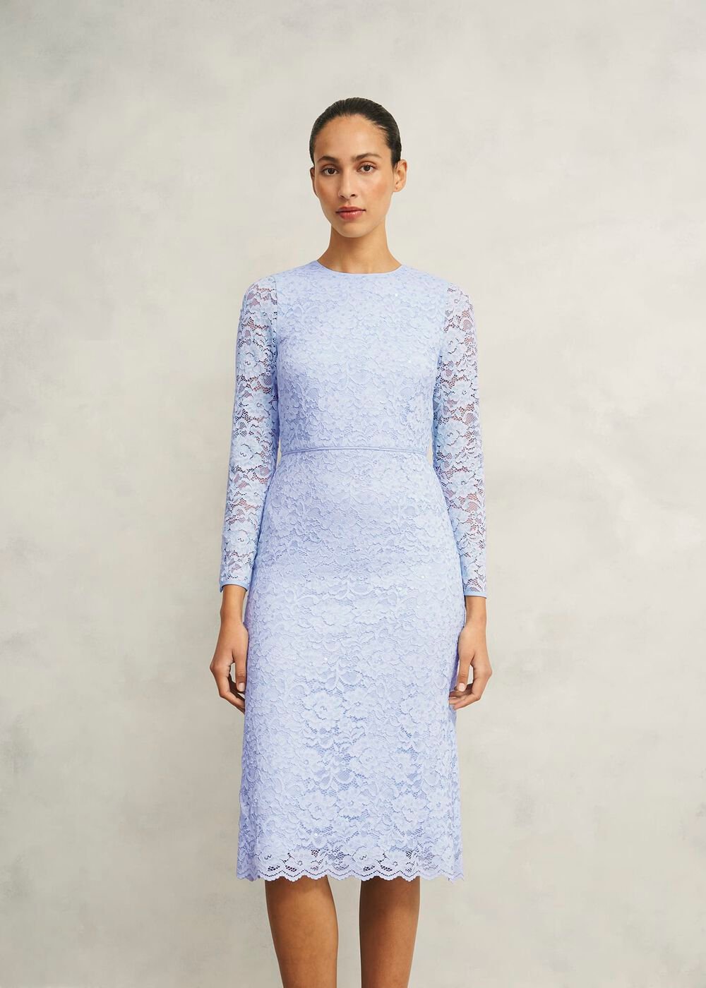 Ottilie Lace Sequin Dress, Pale Blue, hi-res