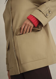 Callie Car Shower Resistant Coat, Fawn Beige, hi-res