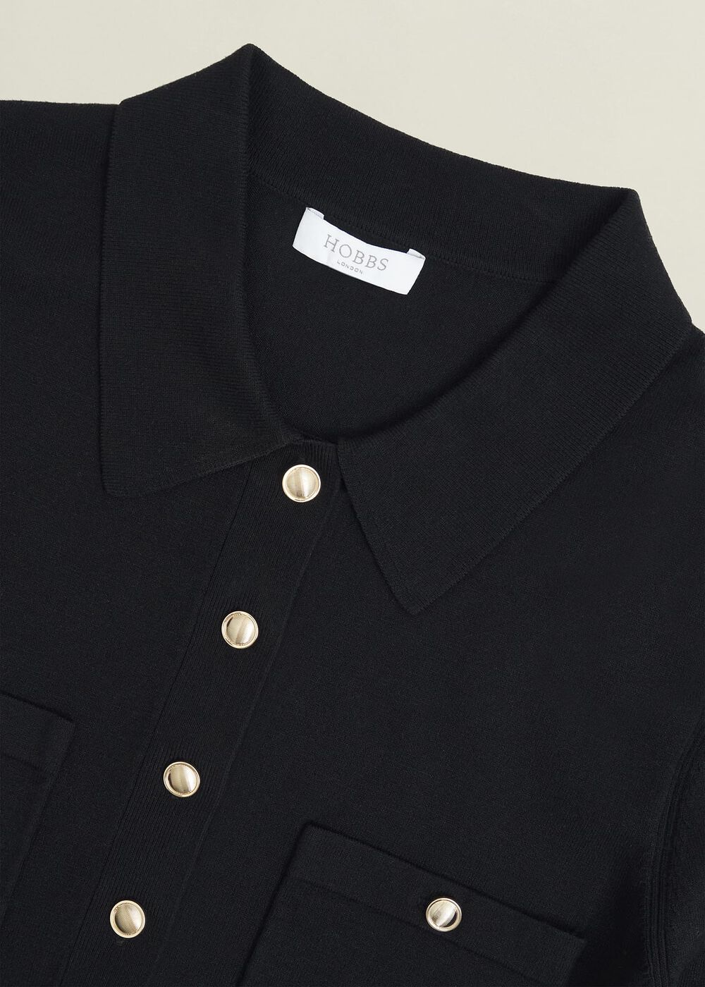 Jessica Knitted Shirt, Black, hi-res