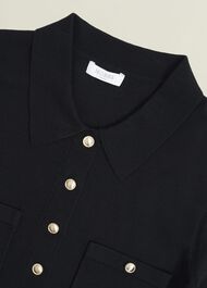 Jessica Knitted Shirt, Black, hi-res
