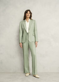 Petite Marietta Linen Jacket, Sage Green, hi-res