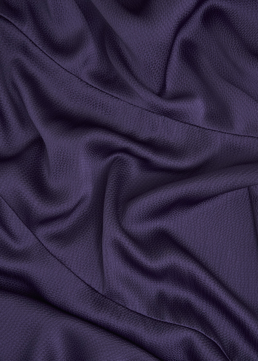 Pearl Textured Satin Dress, Midnight Purple, hi-res