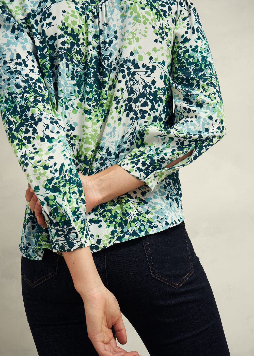 Beatrix Blouse, Ivory Multi, hi-res