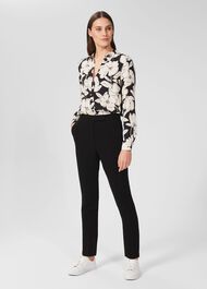 Lorraine Floral Shirt, Cream Black, hi-res
