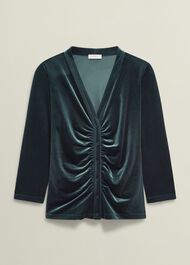 Velvet Hattie Top, Evergreen, hi-res