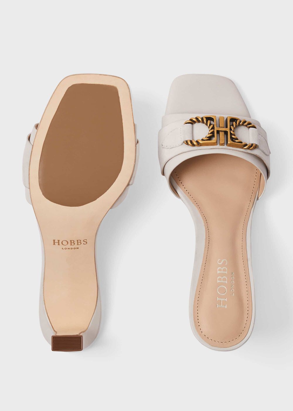 Alva Leather Mules , White, hi-res