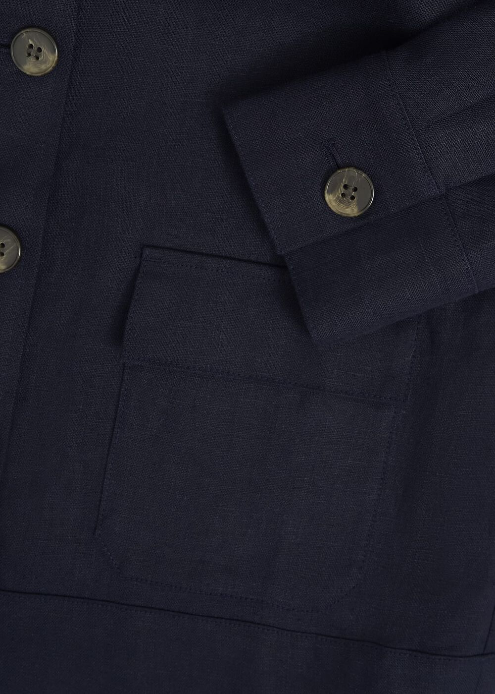 Clarence Linen Jacket, Navy, hi-res