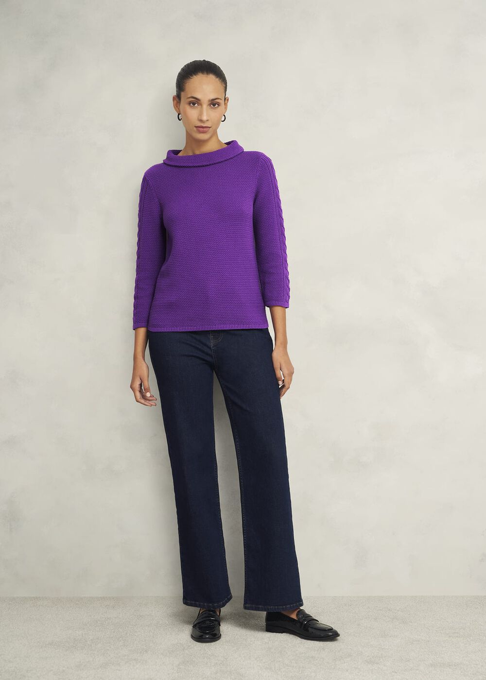 Camilla Cotton Sweater, Amaranth Purple, hi-res