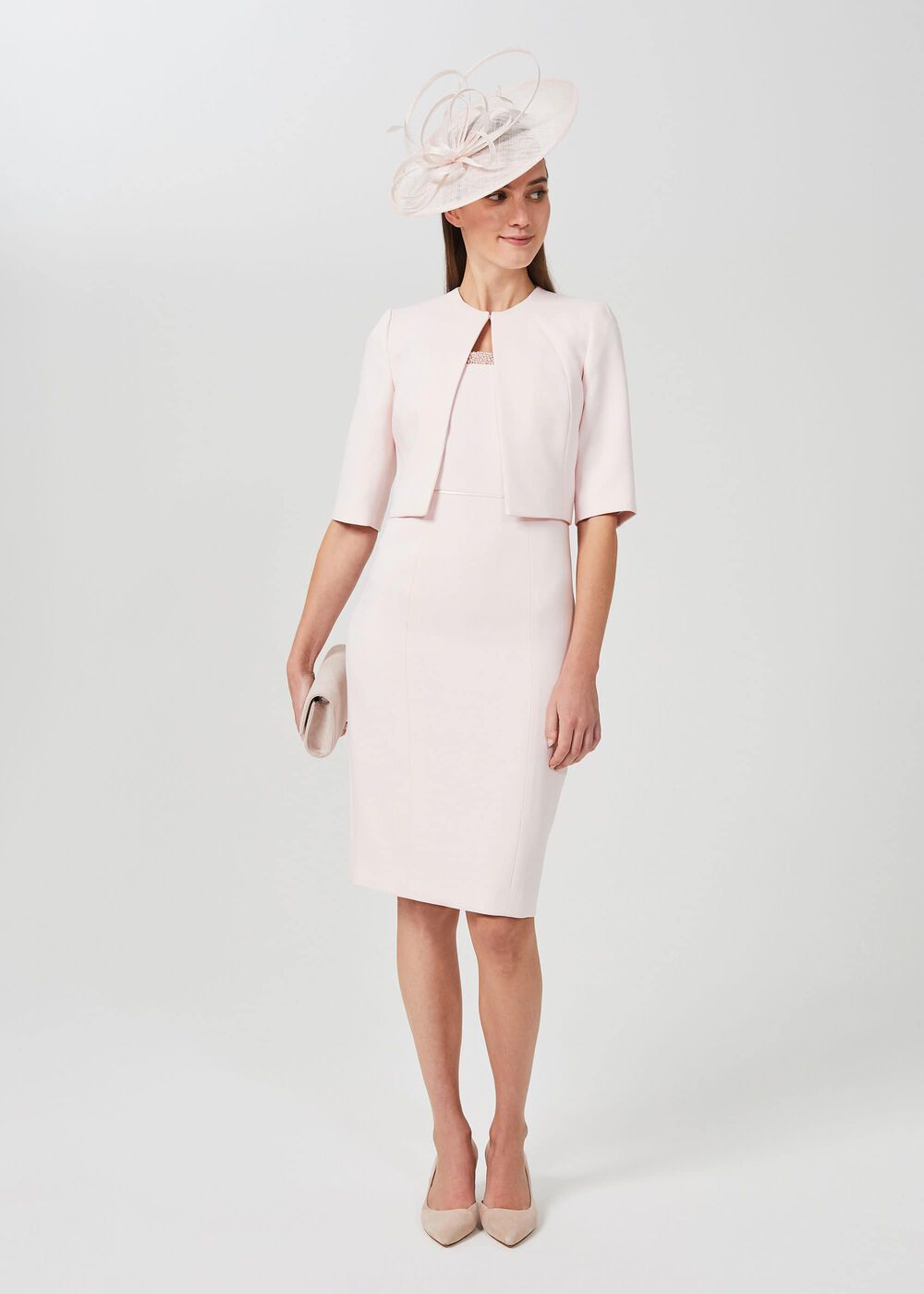 Miranda Shift Beaded Dress, Pink, hi-res