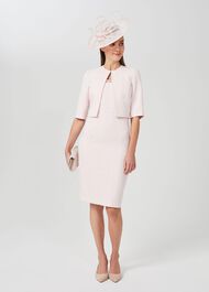 Miranda Shift Beaded Dress, Pink, hi-res