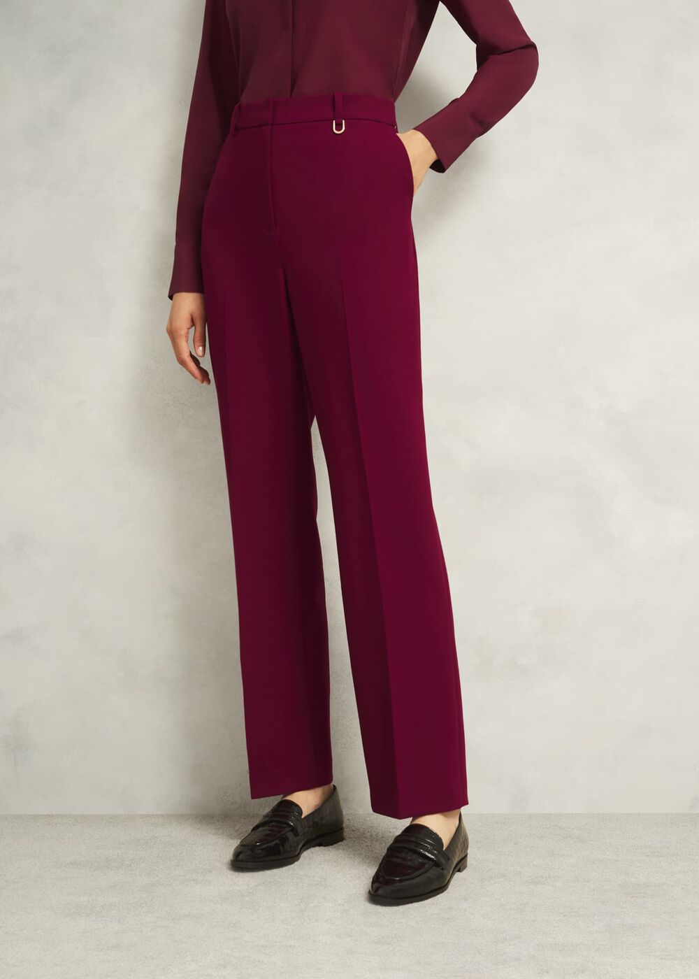 Mabel Straight Pants, Beryl Red, hi-res