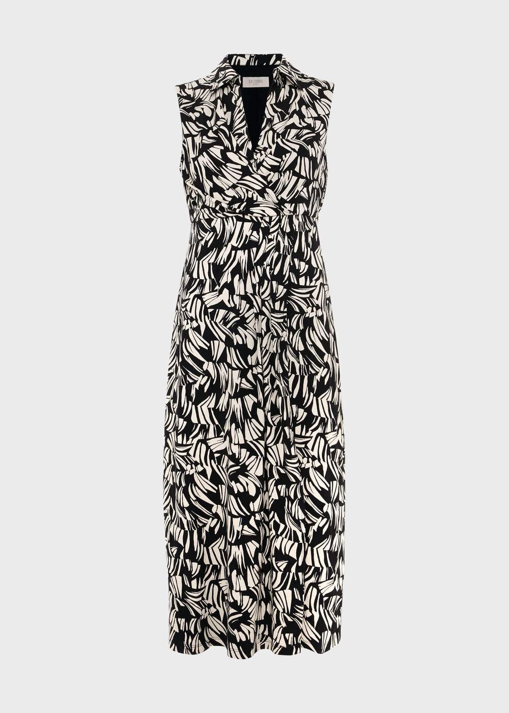 Clarissa Jersey Dress, Black Cream, hi-res