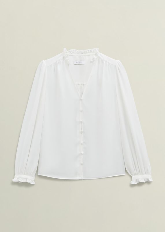 Ivory Rosalie Long Sleeve Blouse