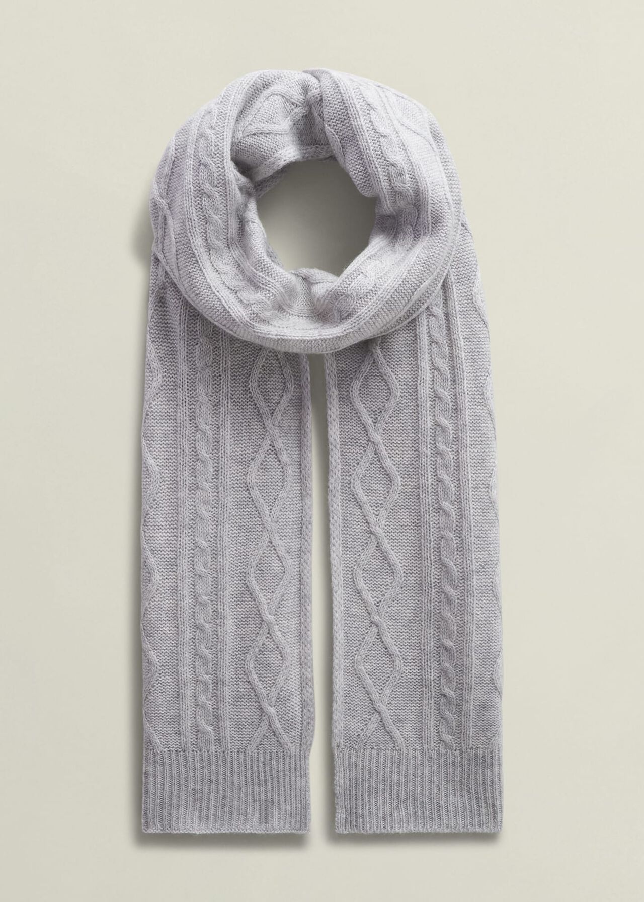 Steph Wool Scarf, Pale Grey, hi-res