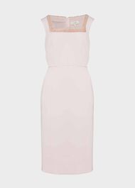 Miranda Shift Beaded Dress, Pink, hi-res