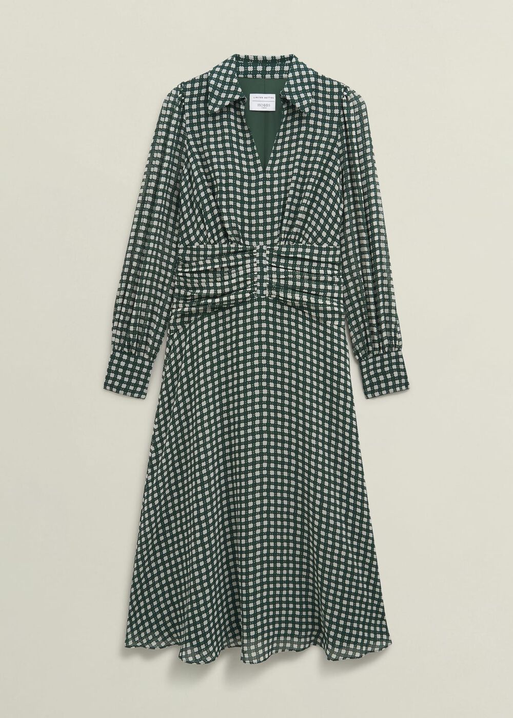 Longstock Geo Midi Dress, Green Cream, hi-res