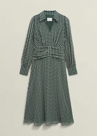 Longstock Geo Midi Dress, Green Cream, hi-res
