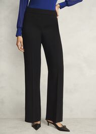 Mel Wide Trousers, Black, hi-res