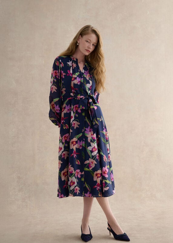 Pippa Floral Waist Tie Dress