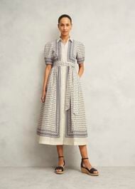 Suri Dress, Cream Navy, hi-res