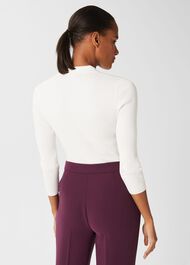 Edie Knitted Shirt, Ivory, hi-res