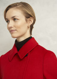 Livia Wool Coat, Red, hi-res