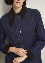 Grantley Denim Barn Jacket, Indigo, hi-res