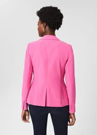 Blake Silk Linen Jacket, Deep Fuchsia, hi-res