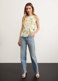 Foxcote Top With Linen, Ivory Multi, hi-res