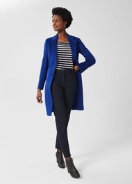 Petite Quin Tapered Trousers, Navy, hi-res