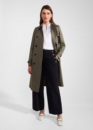 Valerie Cotton Blend Shirt, White, hi-res