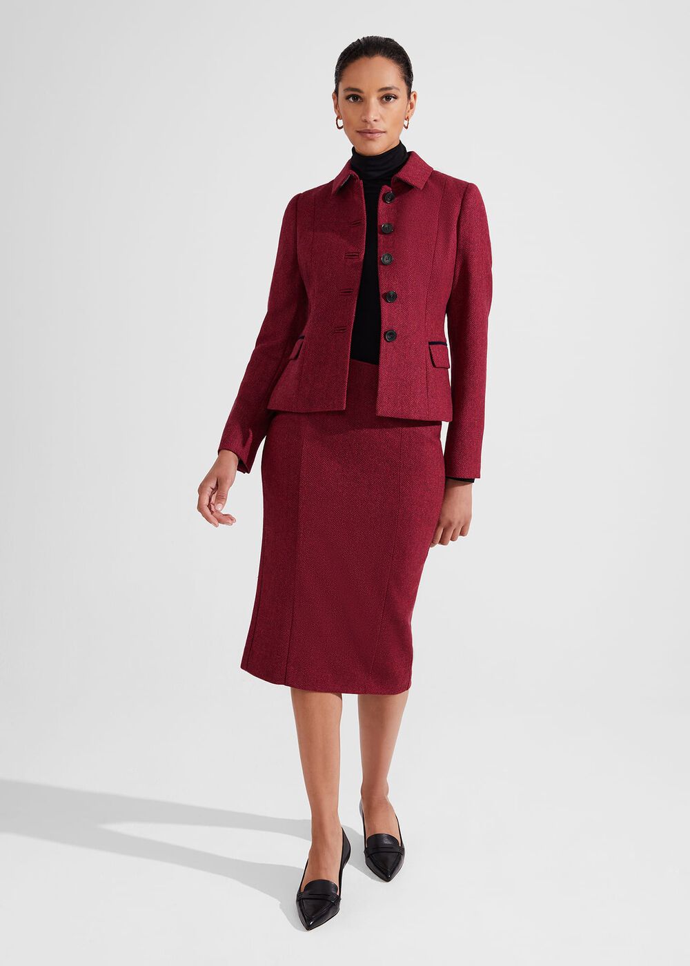 Daniella Wool Skirt, Pink Multi, hi-res
