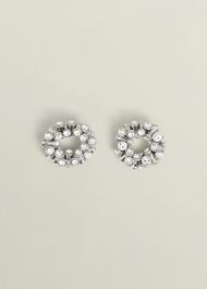 Maia Earrings, Silver, hi-res
