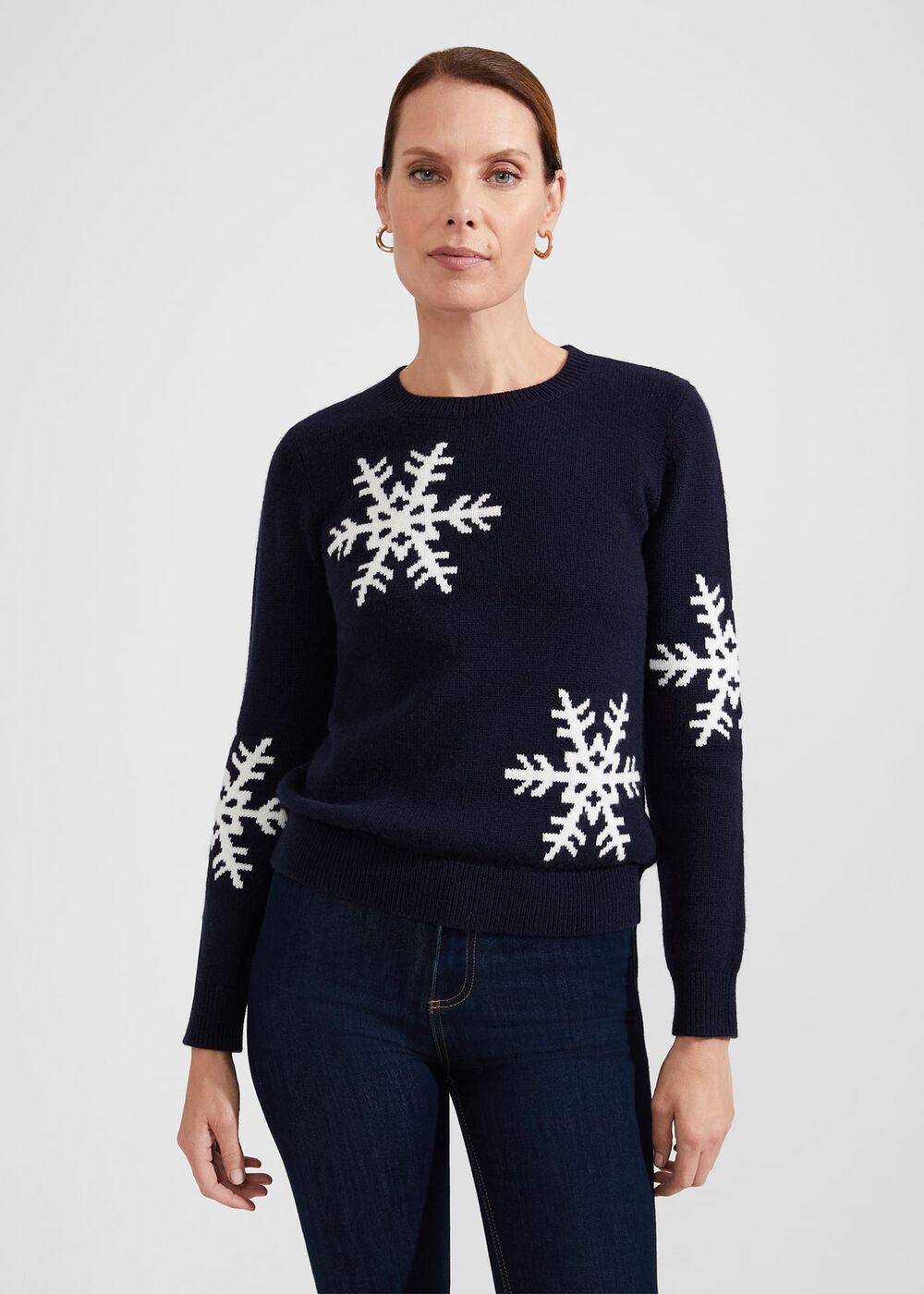 Emberlynn Sweater With Alpaca, Navy Ivory, hi-res