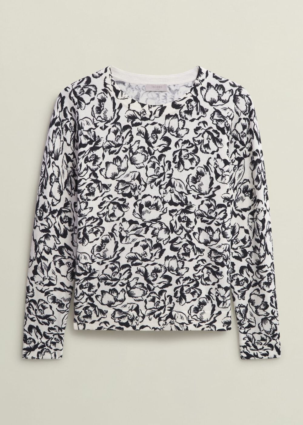 Harlow Sweater With Wool, Ivory Black, hi-res