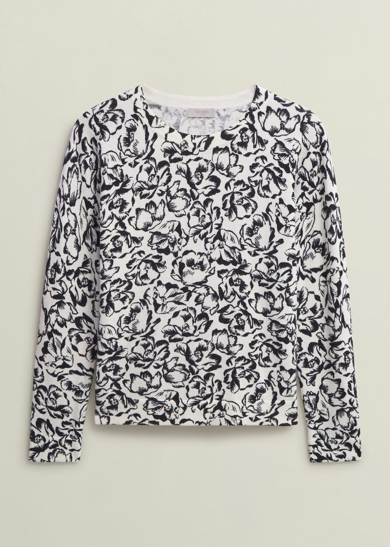 Harlow Sweater With Wool, Ivory Black, hi-res