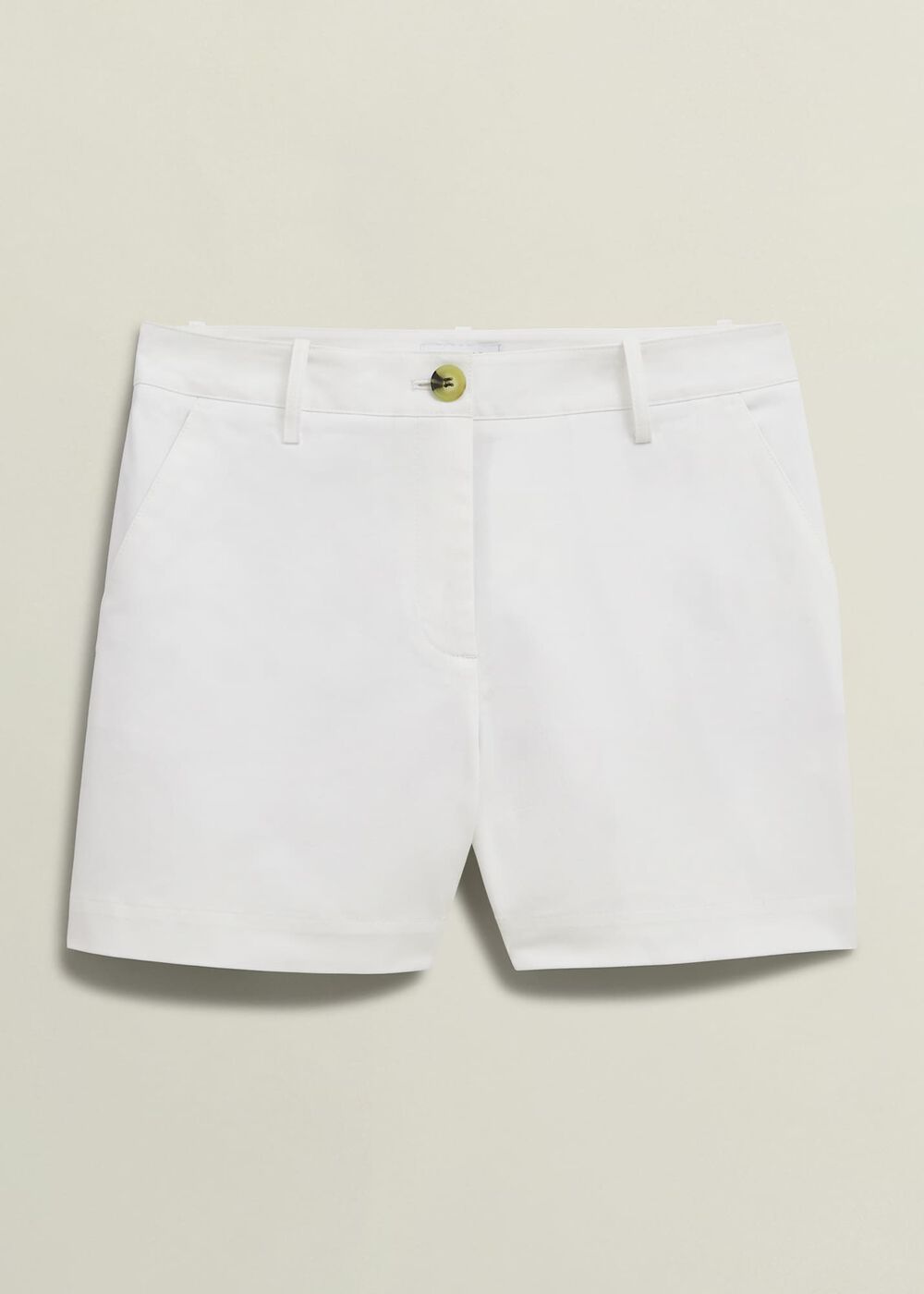 Reena Cotton Shorts, White, hi-res