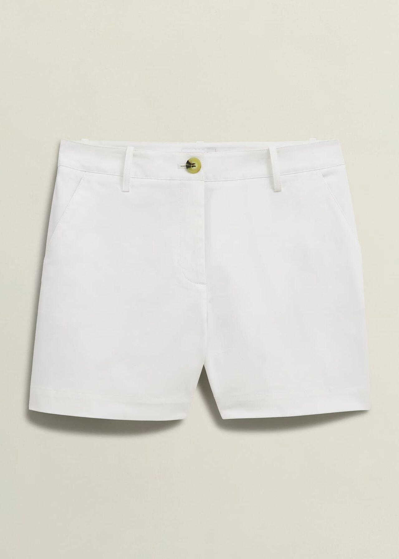 Reena Cotton Shorts, White, hi-res