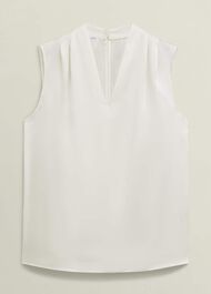 Ivory Nina Satin Blouse, Ivory, hi-res
