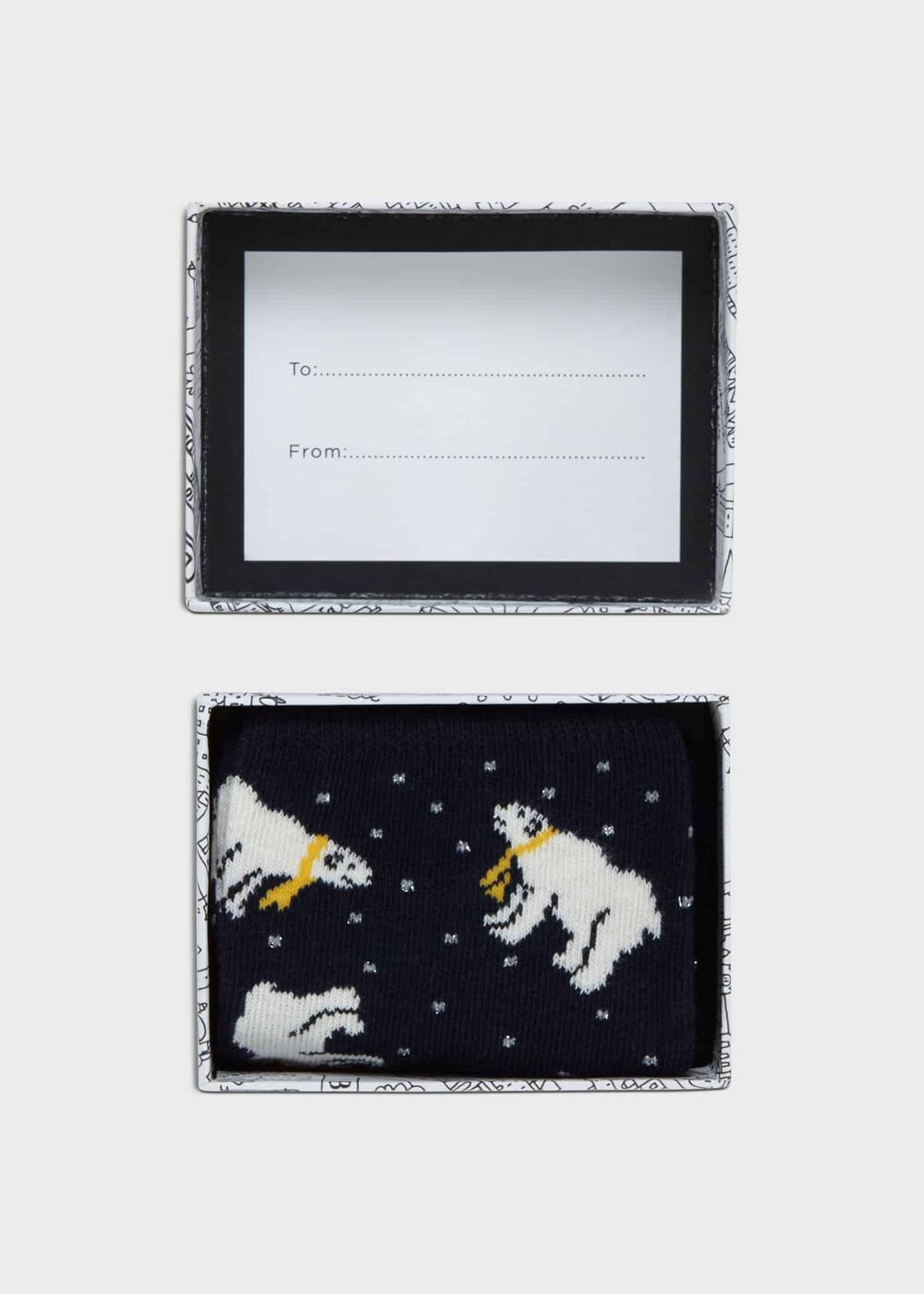 Polar Bear Socks, Navy, hi-res